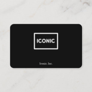 Ikonenhaftes Neon, das weiß glüht Visitenkarte