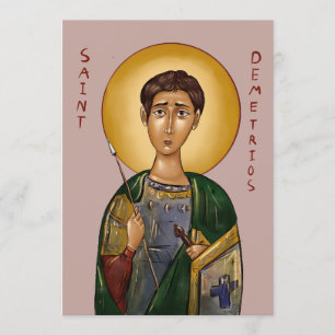 Ikonenkarte des Heiligen Demetrius Dankeskarte