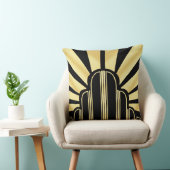 Ikonische Art Deco Sunburst Cushion. Kissen (Stuhl )