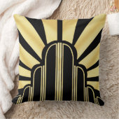 Ikonische Art Deco Sunburst Cushion. Kissen (Decke)