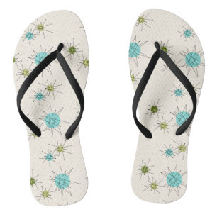 Ikonische Atomic Starbursts Flip Flops Badesandalen