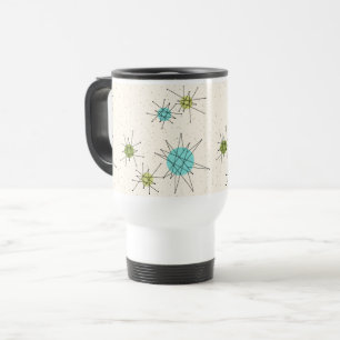 Ikonische Atomic Starbursts Reise Pendler Tasse