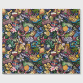 Ikonische Bilder der Papierrolle des Hawaii-Wrappi Geschenkpapier (Flach)