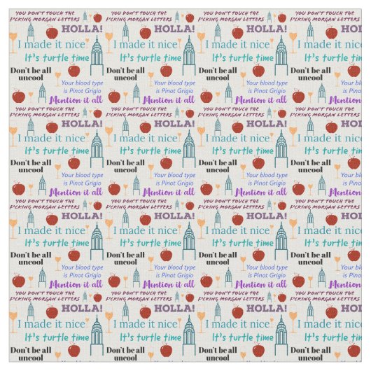 Ikonische Druckerei Stoff (Nahaufnahme)