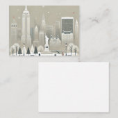 Ikonische Freiheitsstatue & NYC Skyline Holiday Mitteilungskarte (Vorne/Hinten)