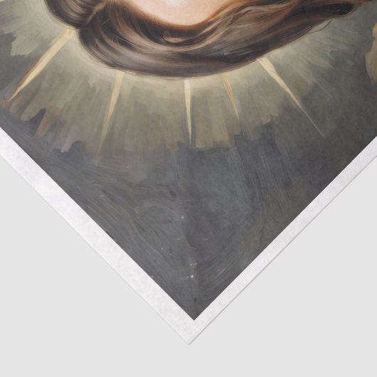 Ikonische Gelassenheit Jesu Christi Seidenpapier (Detail)