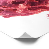 Ikonische Pinke ABSTRACT ART Statement Design Poster (Ecke)