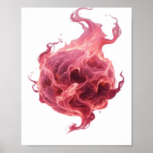 Ikonische Pinke ABSTRACT ART Statement Design Poster (Vorne)