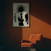 Ikonische Präsenz: Monochrome Mode in Avantgarde Poster