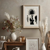 Ikonische Präsenz: Monochrome Mode in Avantgarde Poster