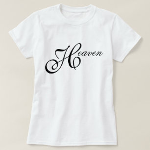 Ikonische, schicke und minimale Heaven-Schrift T-Shirt