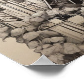 Ikonische Sehenswürdigkeiten in Monochrom-Masterin Poster (Ecke)