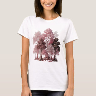Ikonische Silber-FANTASY-TREES-Kunstmotiv T-Shirt