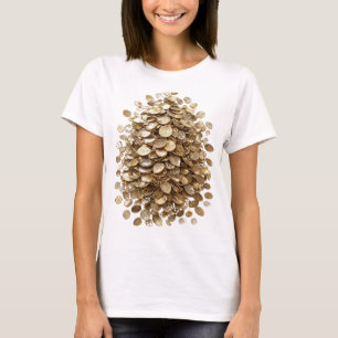 Ikonische Silber-GOLDENE BLÄTTER Individuelle Gest T-Shirt