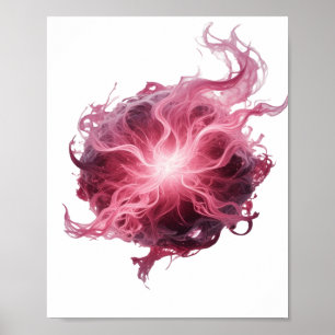 Ikonische silberne ABSTRACT ART Grafikdesign v2 Poster