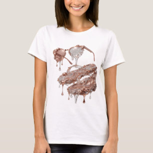 Ikonische silberne ABSTRACTE KUNST Moderne Gestalt T-Shirt