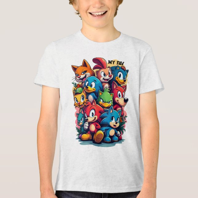 ikonische Zeichen Tri-Blend Shirt (Vorderseite)