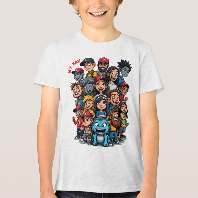 ikonische Zeichen Tri-Blend Shirt (Vorderseite)