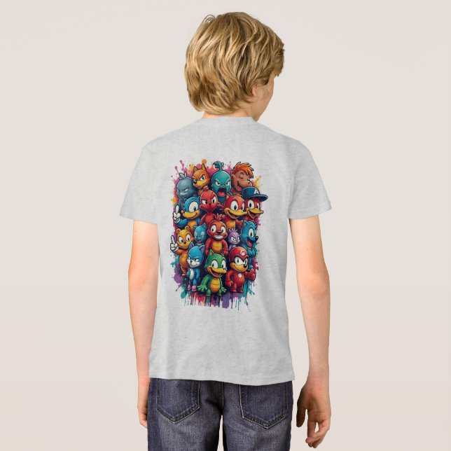 ikonische Zeichen Tri-Blend Shirt (Rückseite voll)