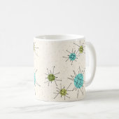 Ikonischer Atomic Starbursts Becher Kaffeetasse (VorderseiteRechts)