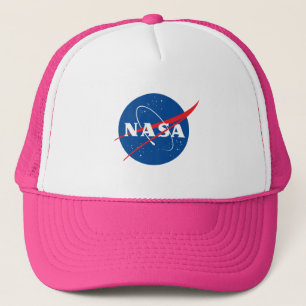 Ikonischer Baseballhut der NASA (weiß/keltisch ros Truckerkappe