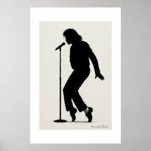 Ikonischer Bühnen-Silhouetten-Kunst-Druck Poster
