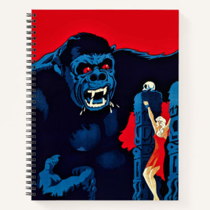 Ikonischer King Kong Riesenaffen-Monsterfilm-Print Notizblock