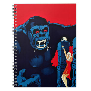 Ikonischer King Kong Riesenaffen-Monsterfilm-Print Notizblock