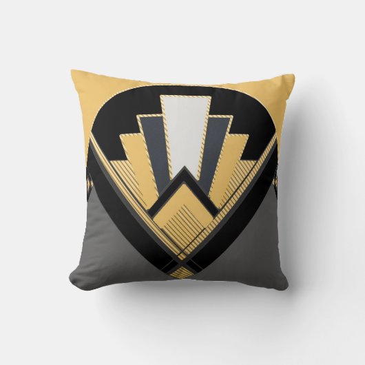 Ikonischer Lüfter Art Deco Pillow/ Kissen (Vorderseite)