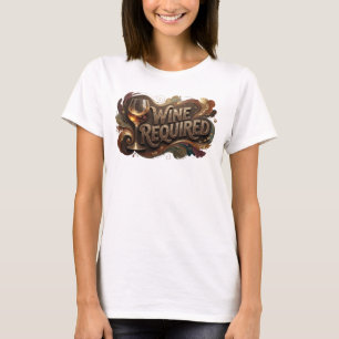 Ikonischer Orange WER WEIN BRAUCHT Druck T-Shirt
