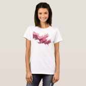 Ikonischer Rosa ABSTRACT ART Kunstdruck T-Shirt (Vorne ganz)