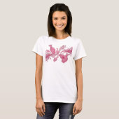 Ikonischer silberner ABSTRACT ART Modeprint v2 T-Shirt (Vorne ganz)