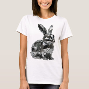 Ikonischer silberner KUNSTDRUCK ABSTRAKTE KUNST v4 T-Shirt
