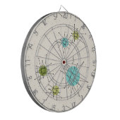 Ikonisches Atomic Starbursts Dart Board Dartscheibe (Vorderseite Links)