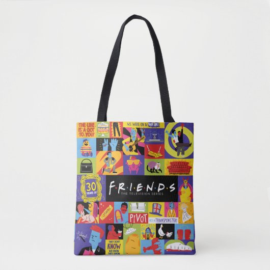Ikonisches FRIENDS™-Muster Tasche (Vorderseite)
