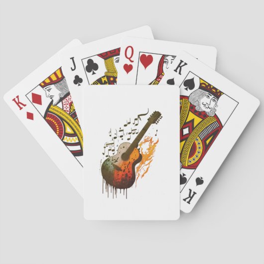 ikonisches Gitarrendesign Spielkarten (Rückseite)