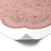 Ikonisches Gold Berühmtes Fettdesign Poster (Ecke)