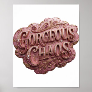 Ikonisches Gold GORGEOUS CHAOS v2 Poster