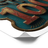 Ikonisches Gold KEEP IT 100 Design Poster (Ecke)