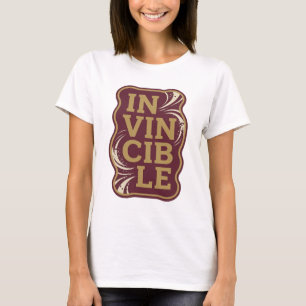 Ikonisches Gold UNBESIEGBARE Statement-Design T-Shirt