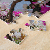 Ikonisches griechisches blauer Gasthaus in Oia, Sa Puzzle (Seite)