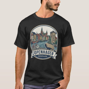 Ikonisches Kopenhagen: Fahrrad, Kanal & Wahrzeiche T-Shirt