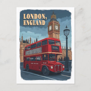 Ikonisches London: Eine Vintage-Reise  Postkarte