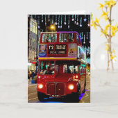 Ikonisches London - Weihnachten  Karte (Gelbe Blume)