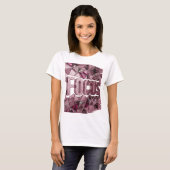 Ikonisches Pink FOCUS Statement Design T-Shirt (Vorne ganz)