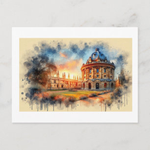 Ikonisches Radcliffe Oxford bei Sonnenuntergang, Postkarte