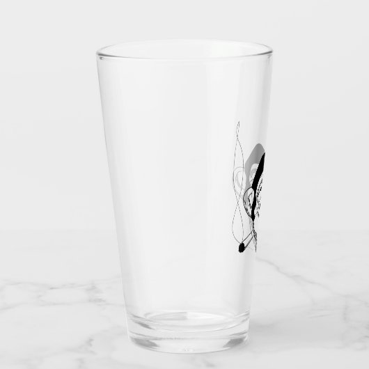 Ikonisches Rauch-Chimp-Bier-Glas Glas (Rechts)