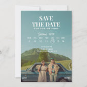 Ikonisches Retro-Foto Hochzeit Save The Date (Vorderseite)