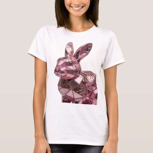 Ikonisches Rosa ABSTRACT ART Design T-Shirt (Vorderseite)