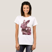 Ikonisches Rosa ABSTRACT ART Design T-Shirt (Vorne ganz)